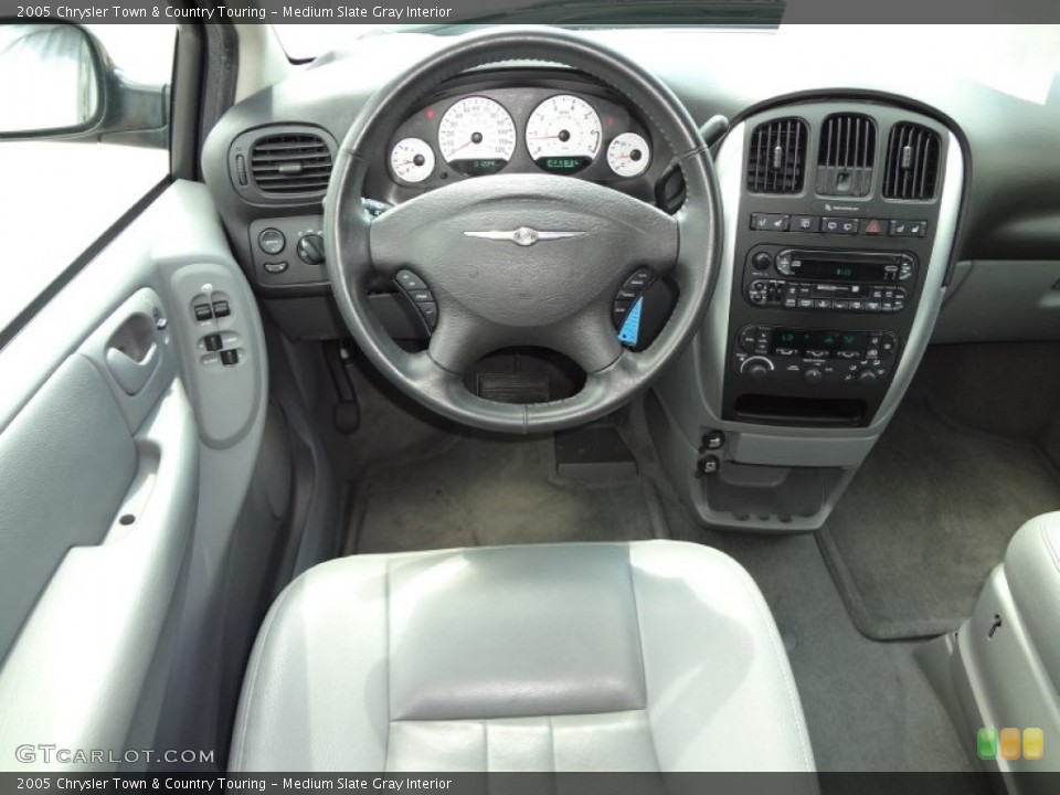 Medium Slate Gray Interior Steering Wheel for the 2005 Chrysler Town & Country Touring #65740978