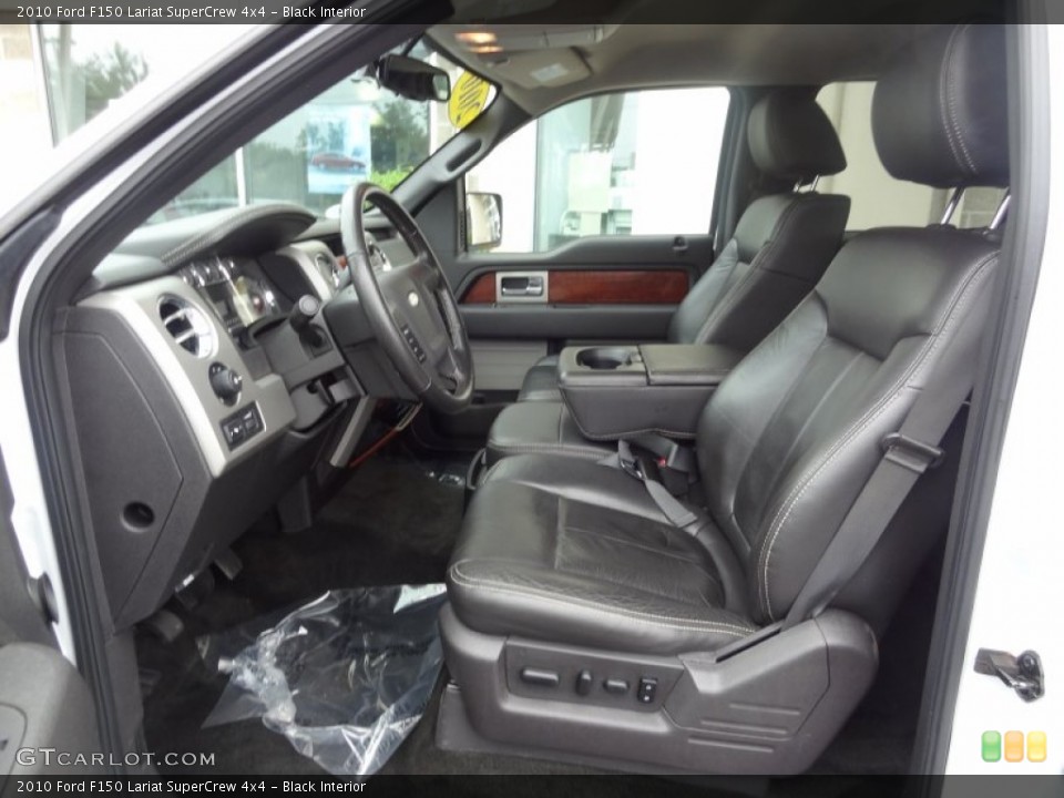 Black Interior Front Seat for the 2010 Ford F150 Lariat SuperCrew 4x4 #65742613