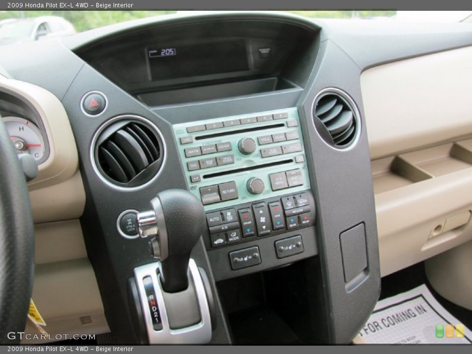 Beige Interior Controls for the 2009 Honda Pilot EX-L 4WD #65754155
