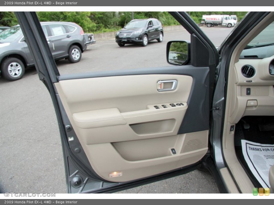 Beige Interior Door Panel for the 2009 Honda Pilot EX-L 4WD #65754226