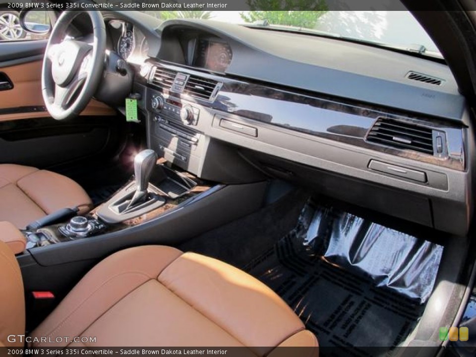 Saddle Brown Dakota Leather Interior Dashboard for the 2009 BMW 3 Series 335i Convertible #65755297