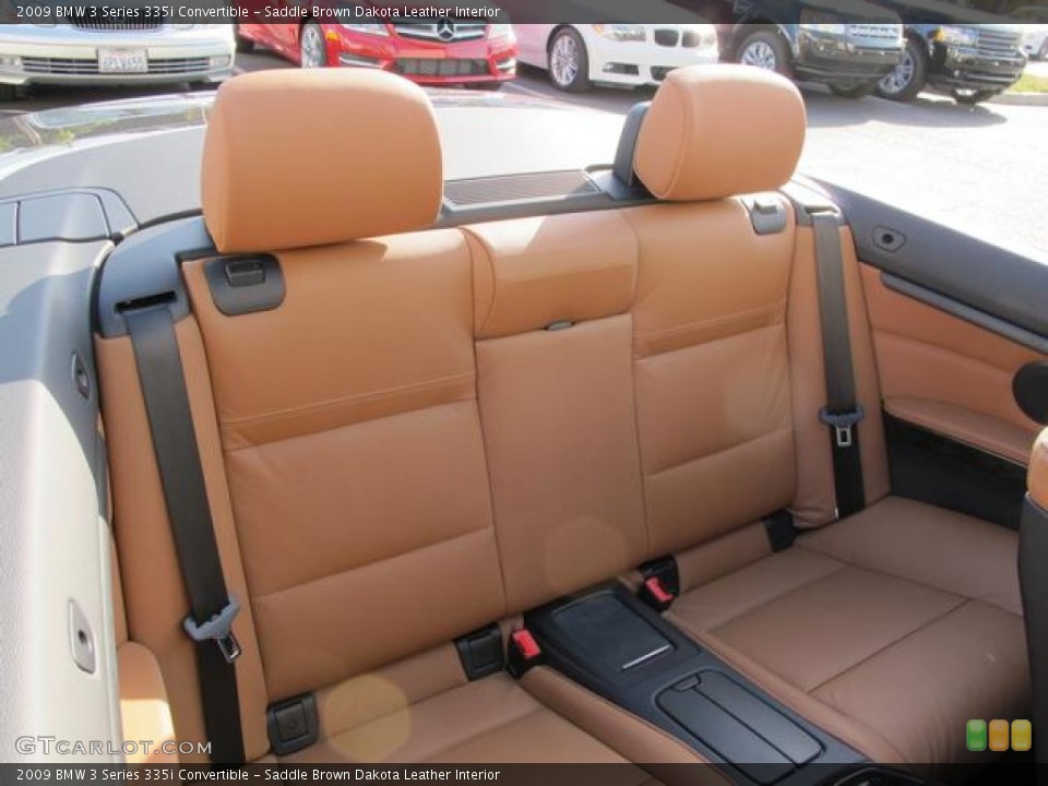 Saddle Brown Dakota Leather Interior Rear Seat for the 2009 BMW 3 Series 335i Convertible #65755303