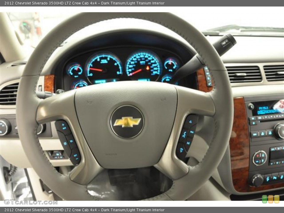 Dark Titanium/Light Titanium Interior Steering Wheel for the 2012 Chevrolet Silverado 3500HD LTZ Crew Cab 4x4 #65756827