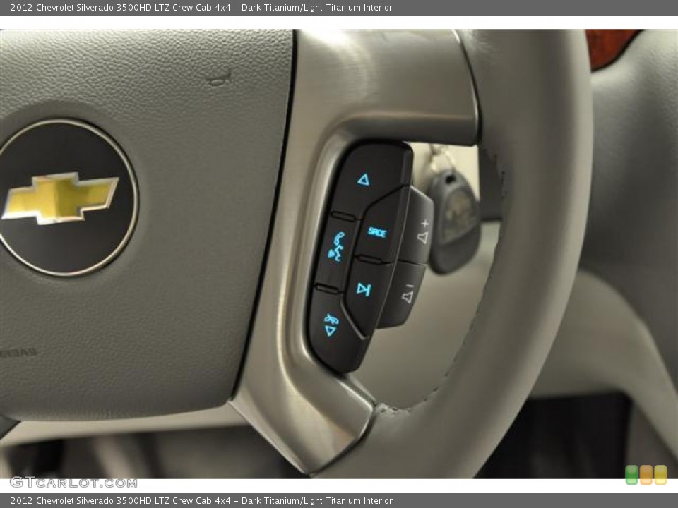 Dark Titanium/Light Titanium Interior Controls for the 2012 Chevrolet Silverado 3500HD LTZ Crew Cab 4x4 #65756836