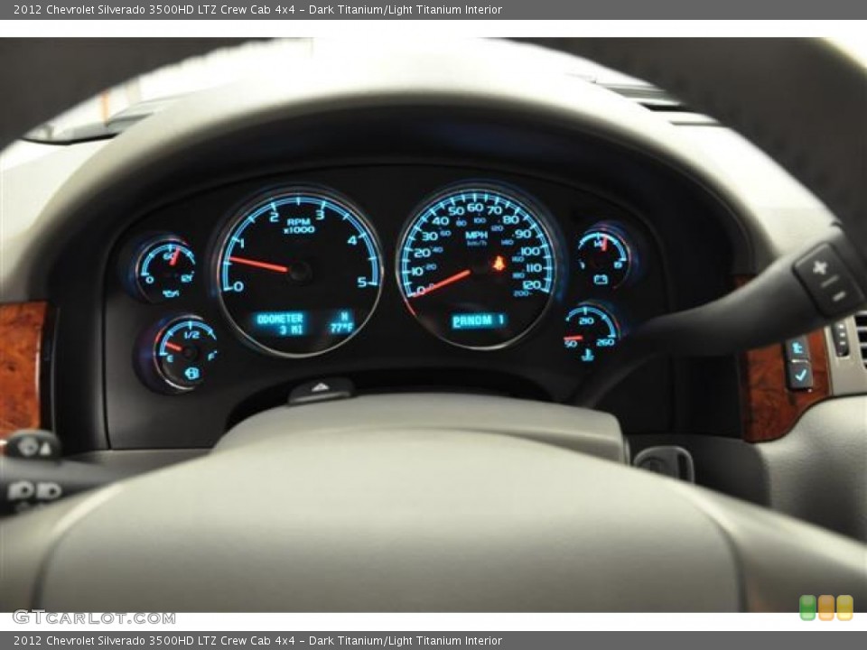Dark Titanium/Light Titanium Interior Gauges for the 2012 Chevrolet Silverado 3500HD LTZ Crew Cab 4x4 #65756847