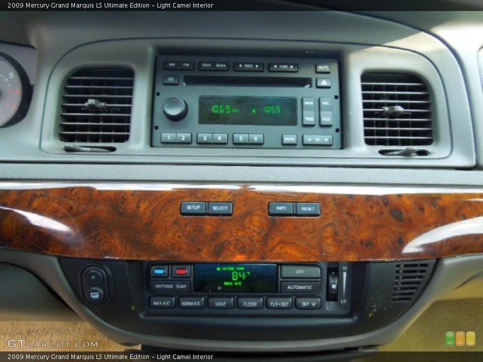 Light Camel Interior Controls for the 2009 Mercury Grand Marquis LS Ultimate Edition #65758282