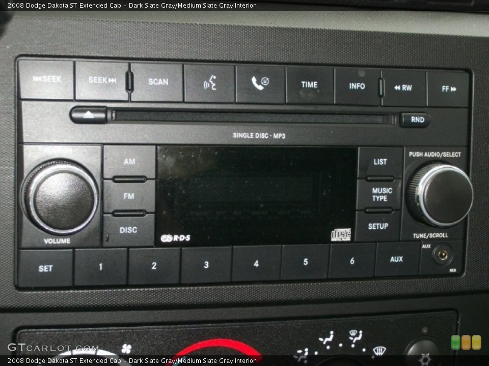 Dark Slate Gray/Medium Slate Gray Interior Audio System for the 2008 Dodge Dakota ST Extended Cab #65759251