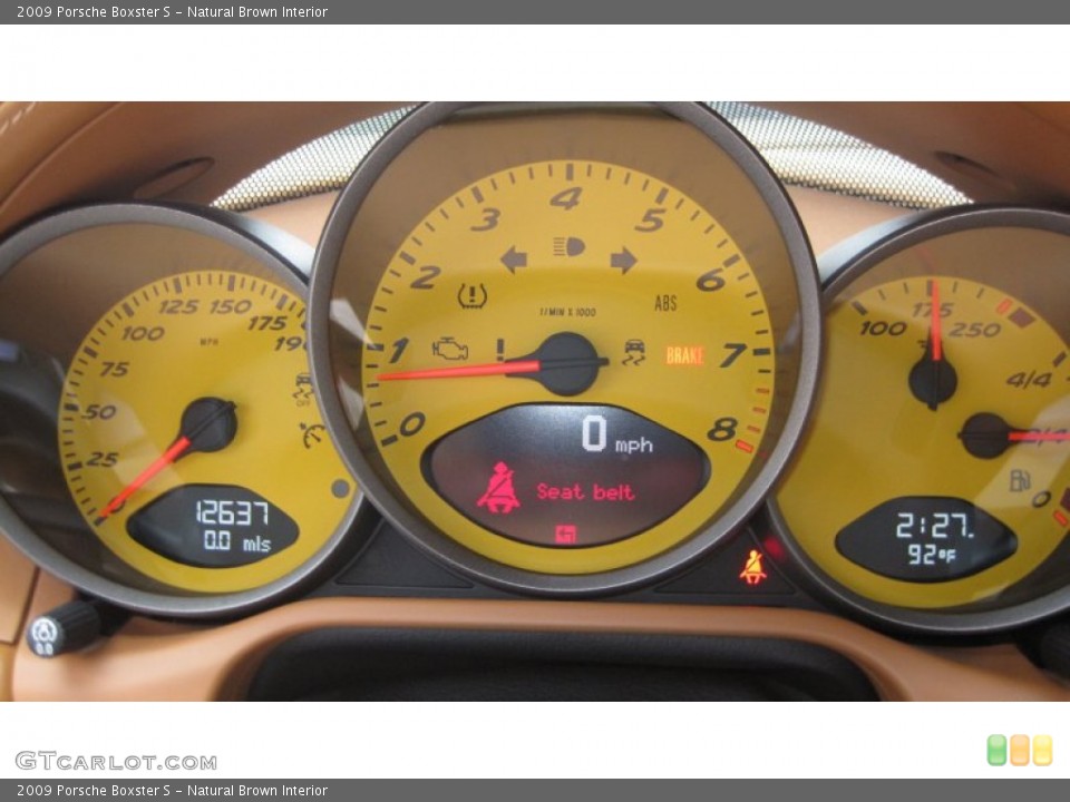 Natural Brown Interior Gauges for the 2009 Porsche Boxster S #65760364