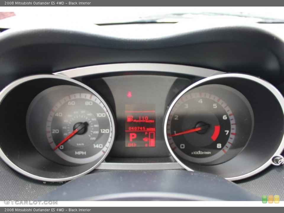 Black Interior Gauges for the 2008 Mitsubishi Outlander ES 4WD #65762197