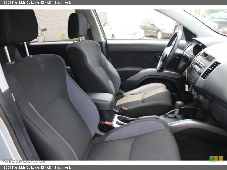 Black Interior Front Seat for the 2008 Mitsubishi Outlander ES 4WD #65762272