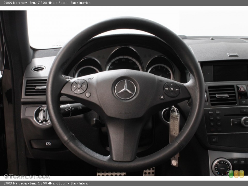 Black Interior Steering Wheel for the 2009 Mercedes-Benz C 300 4Matic Sport #65766514