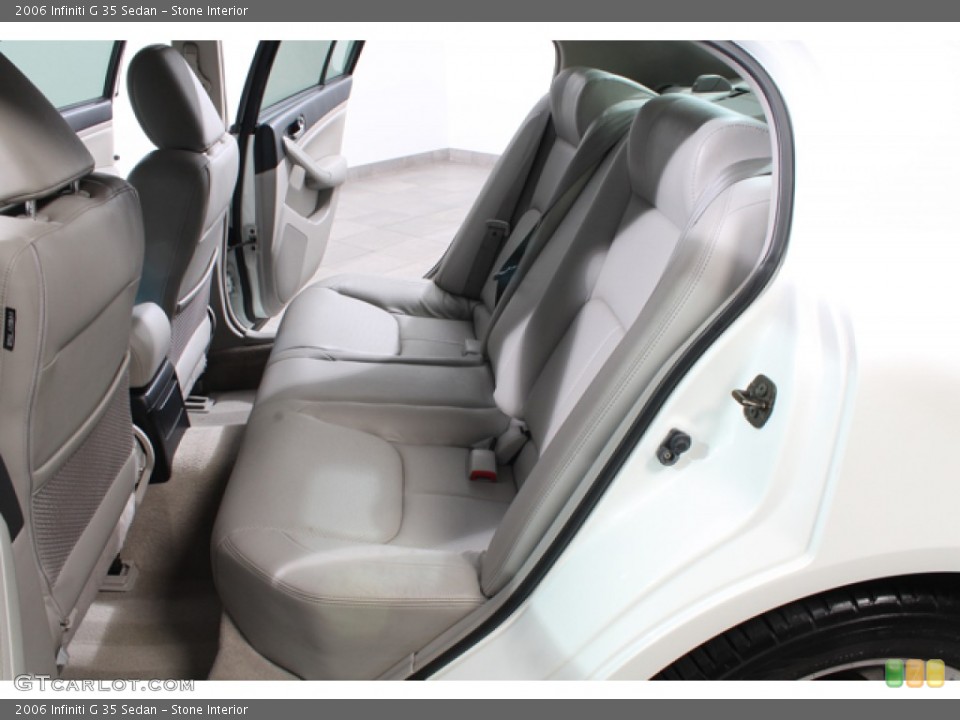 Stone Interior Rear Seat for the 2006 Infiniti G 35 Sedan #65767474