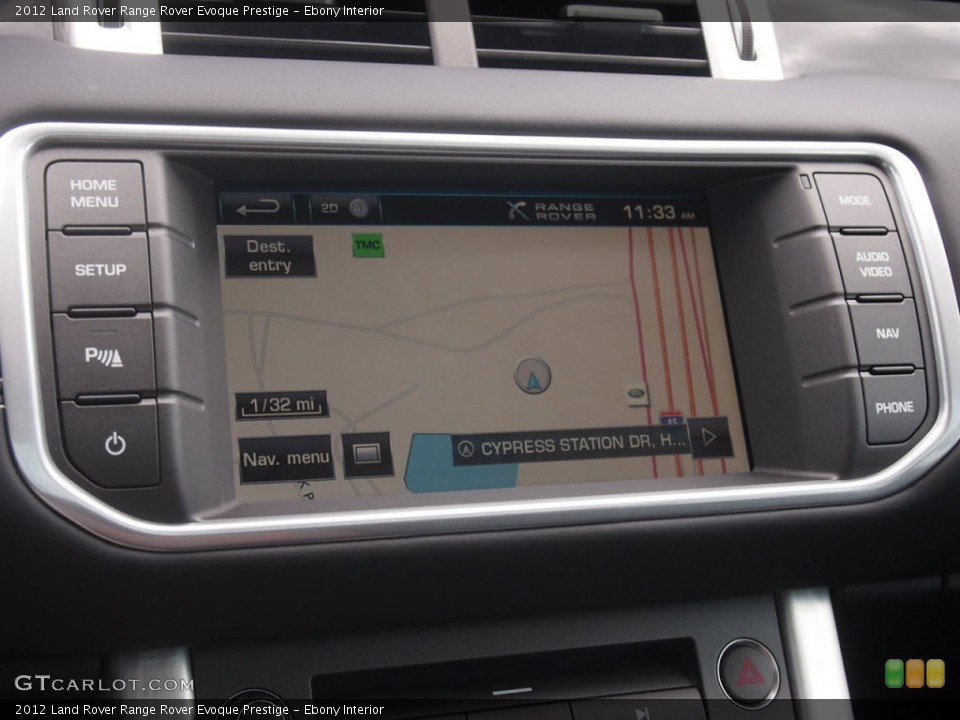 Ebony Interior Navigation for the 2012 Land Rover Range Rover Evoque Prestige #65768743