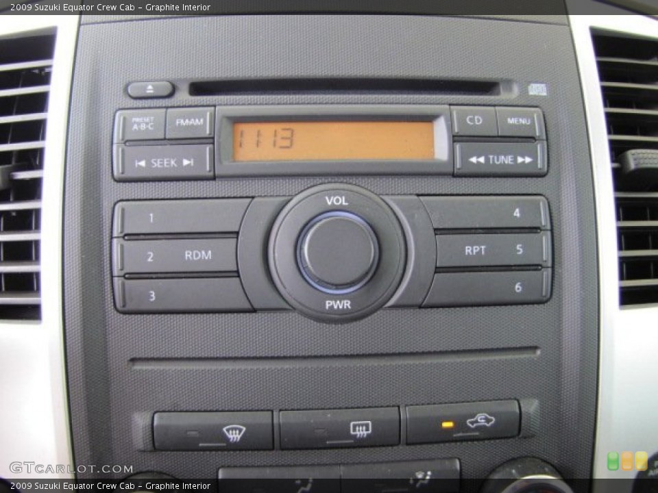 Graphite Interior Controls for the 2009 Suzuki Equator Crew Cab #65771866
