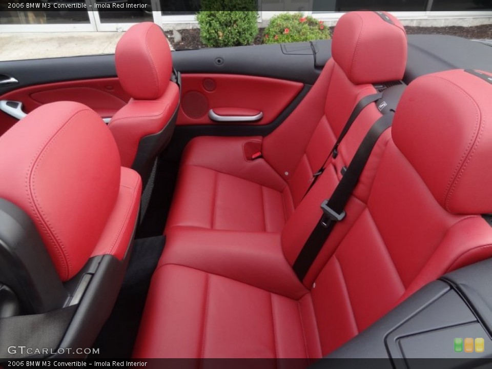 Imola Red Interior Rear Seat for the 2006 BMW M3 Convertible #65773105