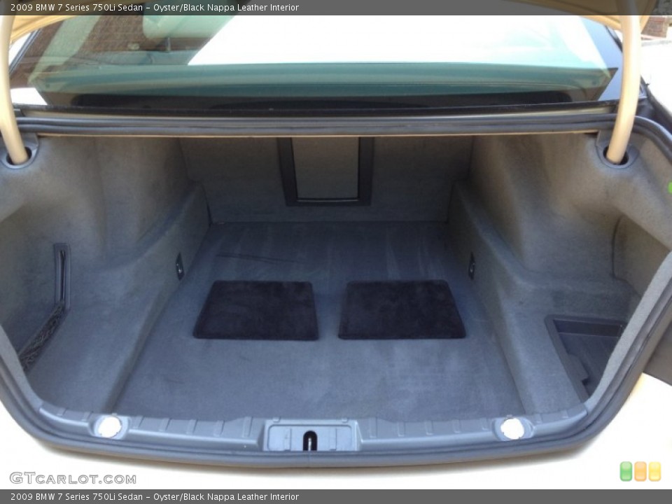 Oyster/Black Nappa Leather Interior Trunk for the 2009 BMW 7 Series 750Li Sedan #65773870