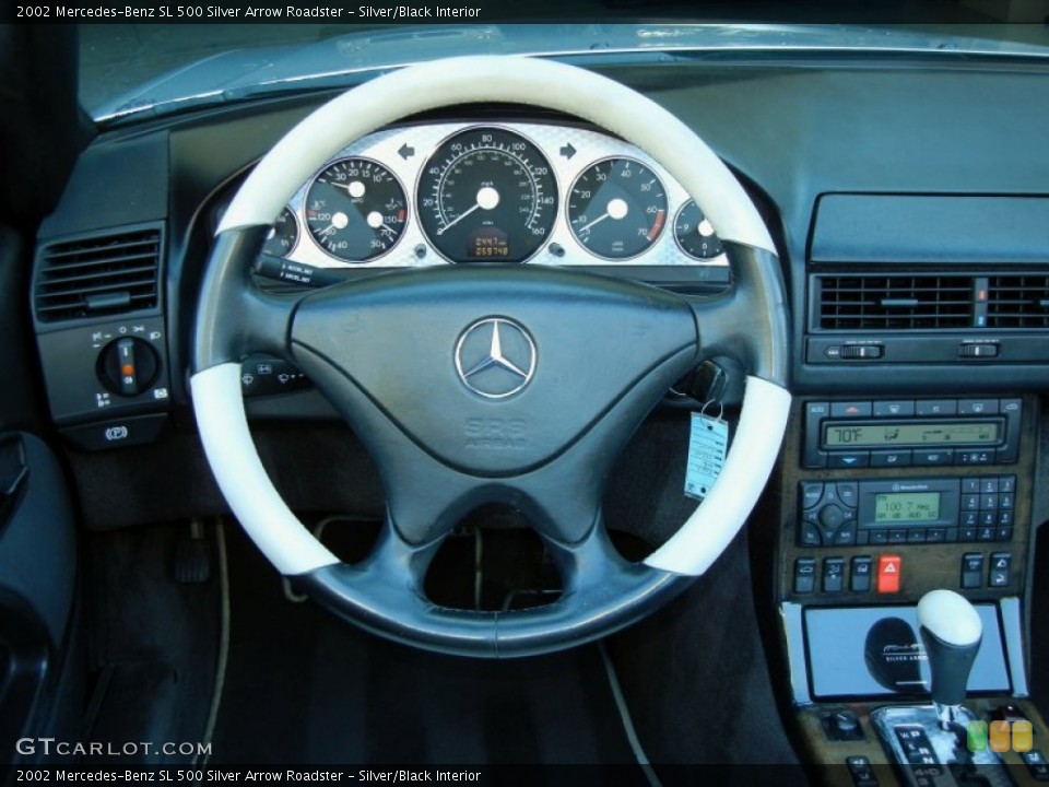 Silver/Black Interior Steering Wheel for the 2002 Mercedes-Benz SL 500 Silver Arrow Roadster #65775896