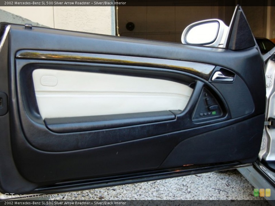 Silver/Black Interior Door Panel for the 2002 Mercedes-Benz SL 500 Silver Arrow Roadster #65775953