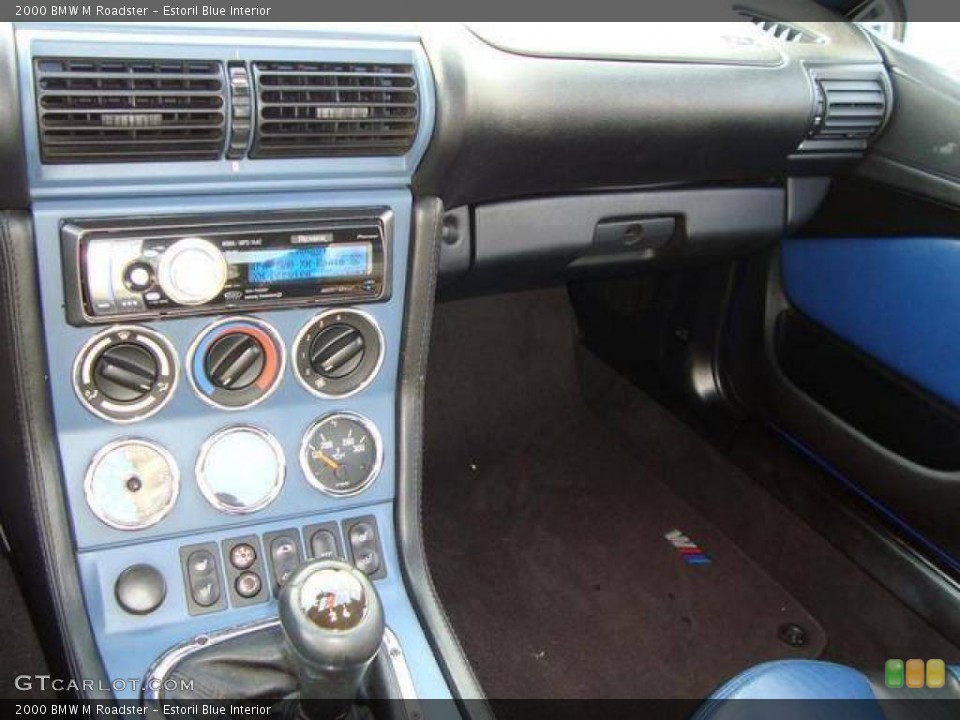 Estoril Blue Interior Controls for the 2000 BMW M Roadster #6578161