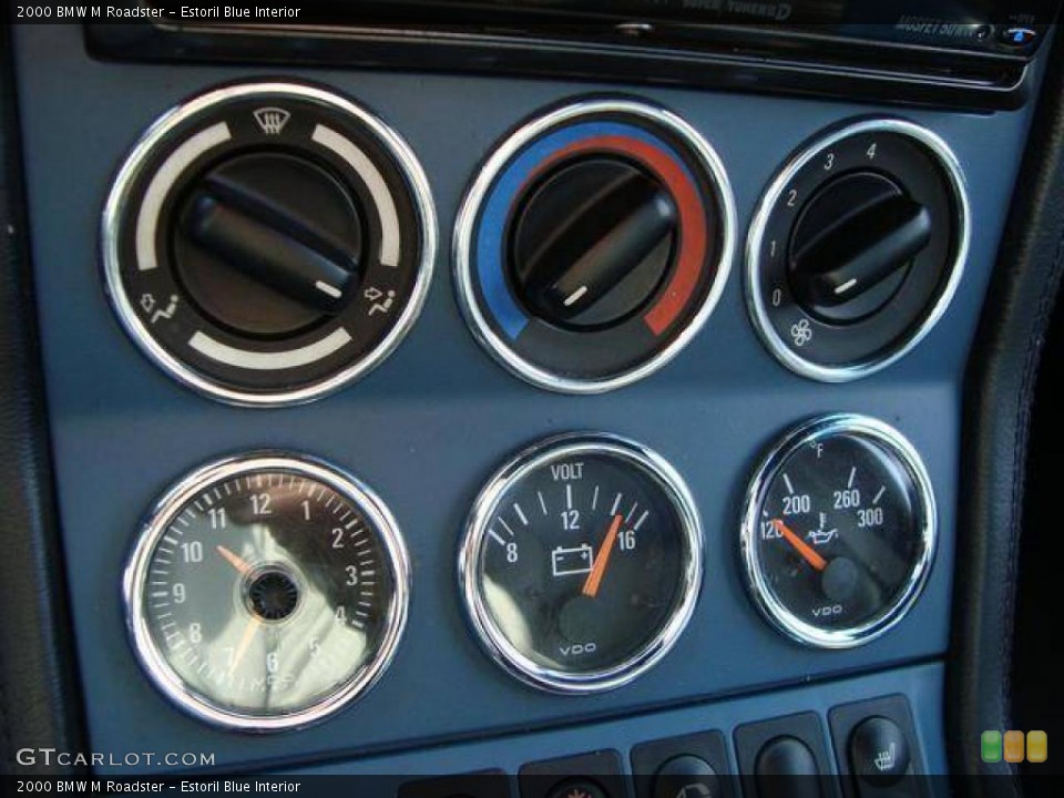 Estoril Blue Interior Controls for the 2000 BMW M Roadster #6578166