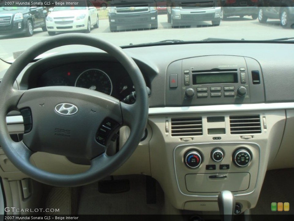 Beige Interior Dashboard for the 2007 Hyundai Sonata GLS #65785100