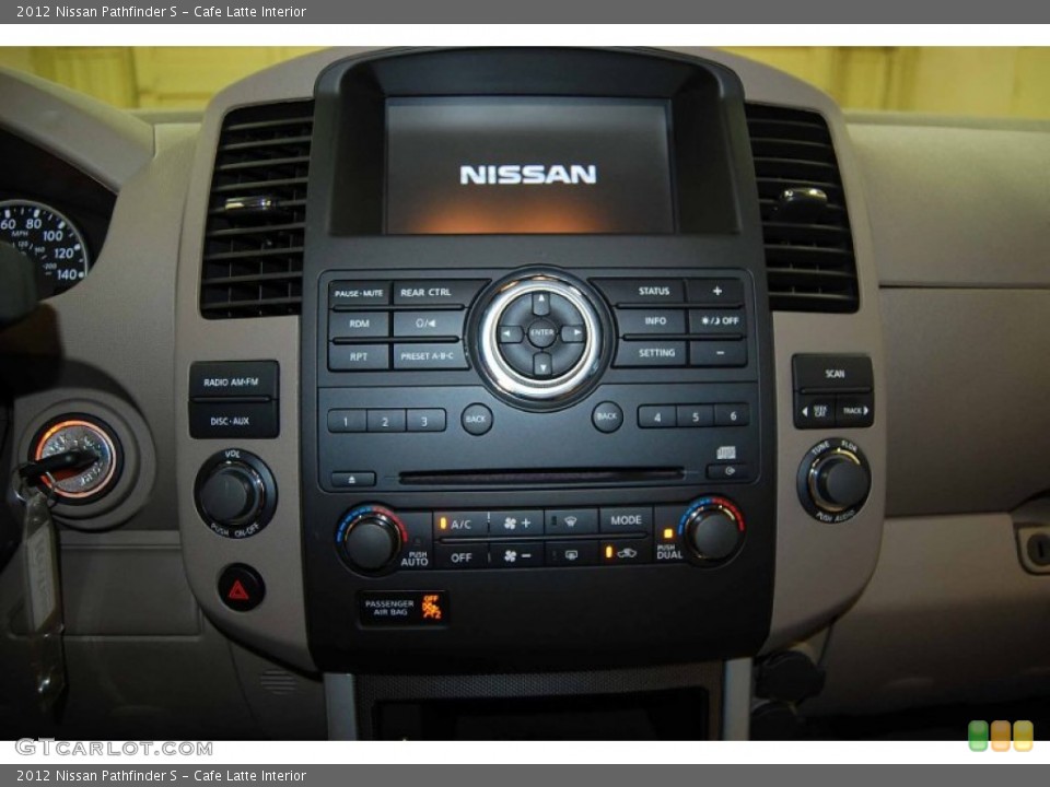 Cafe Latte Interior Controls for the 2012 Nissan Pathfinder S #65789378