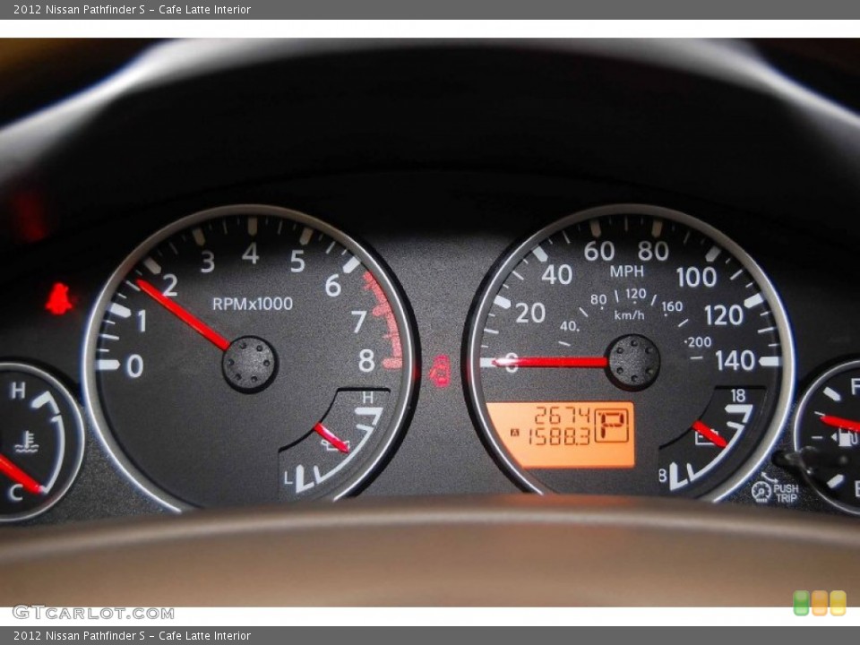 Cafe Latte Interior Gauges for the 2012 Nissan Pathfinder S #65789384