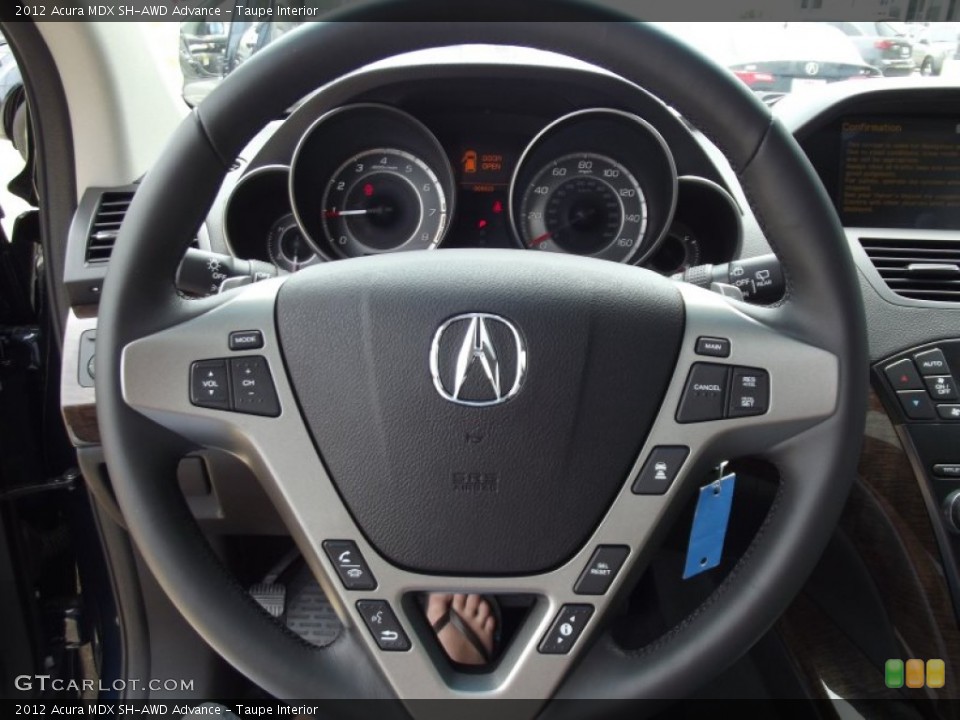 Taupe Interior Steering Wheel for the 2012 Acura MDX SH-AWD Advance #65789984