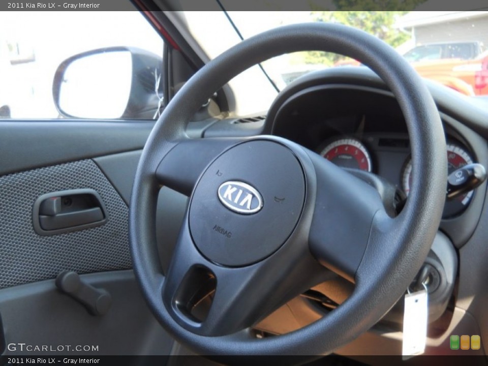 Gray Interior Steering Wheel for the 2011 Kia Rio LX #65790350
