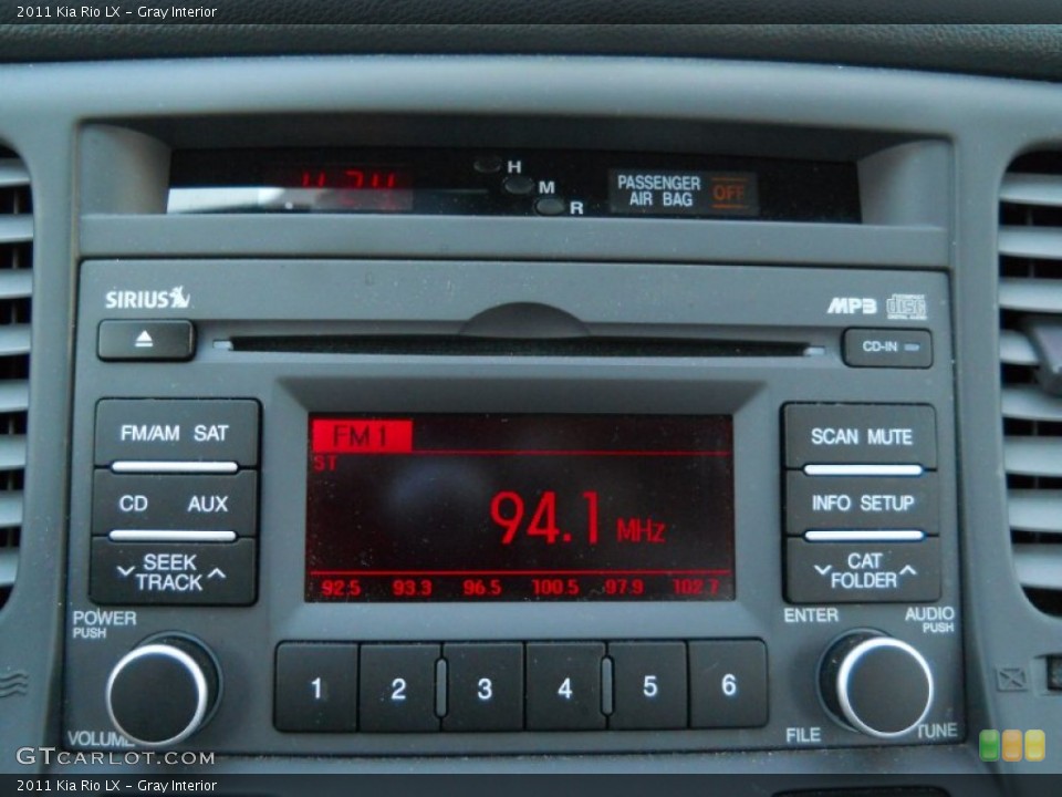 Gray Interior Audio System for the 2011 Kia Rio LX #65790545