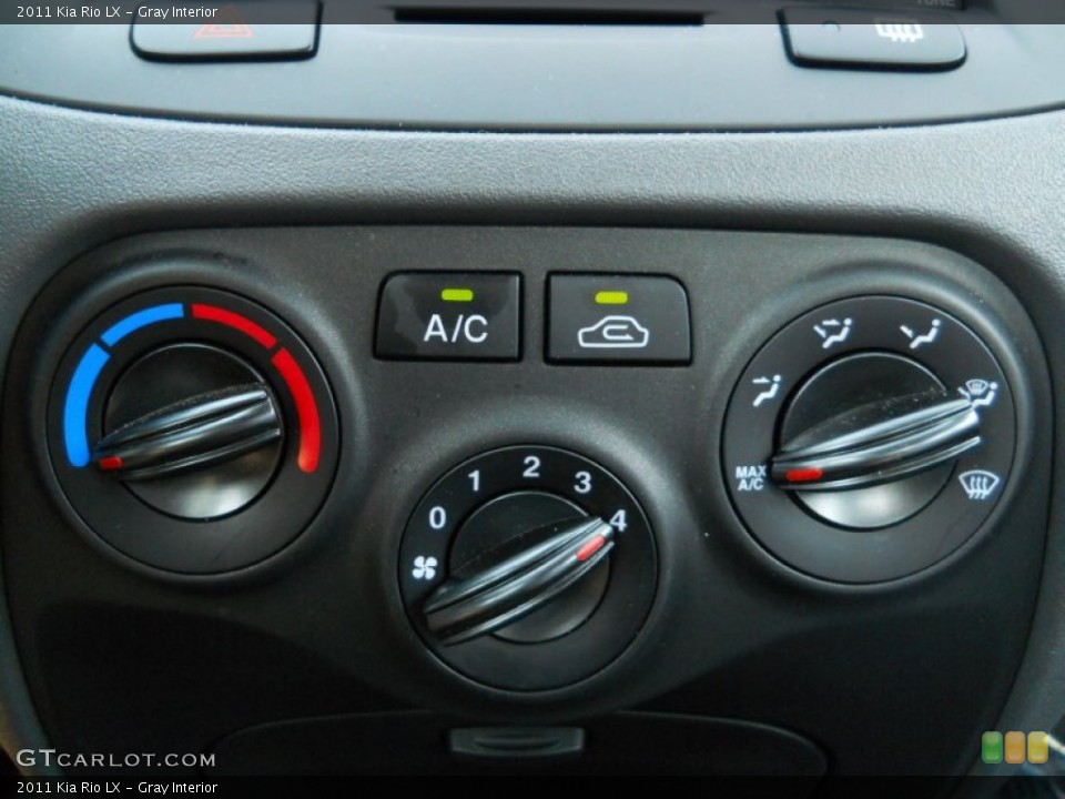 Gray Interior Controls for the 2011 Kia Rio LX #65790560