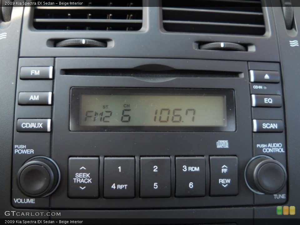 Beige Interior Audio System for the 2009 Kia Spectra EX Sedan #65790701
