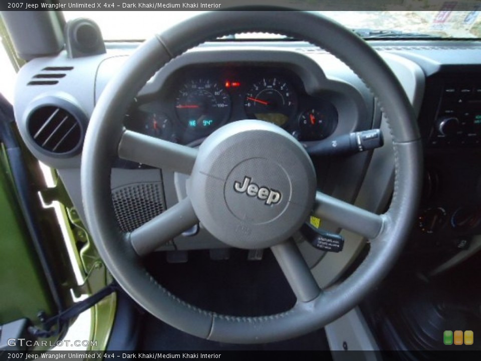 Dark Khaki/Medium Khaki Interior Steering Wheel for the 2007 Jeep Wrangler Unlimited X 4x4 #65792474