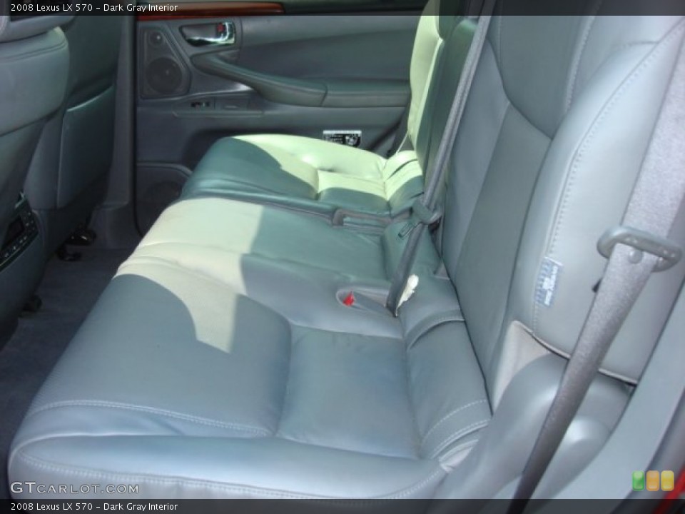 Dark Gray Interior Rear Seat for the 2008 Lexus LX 570 #65794425
