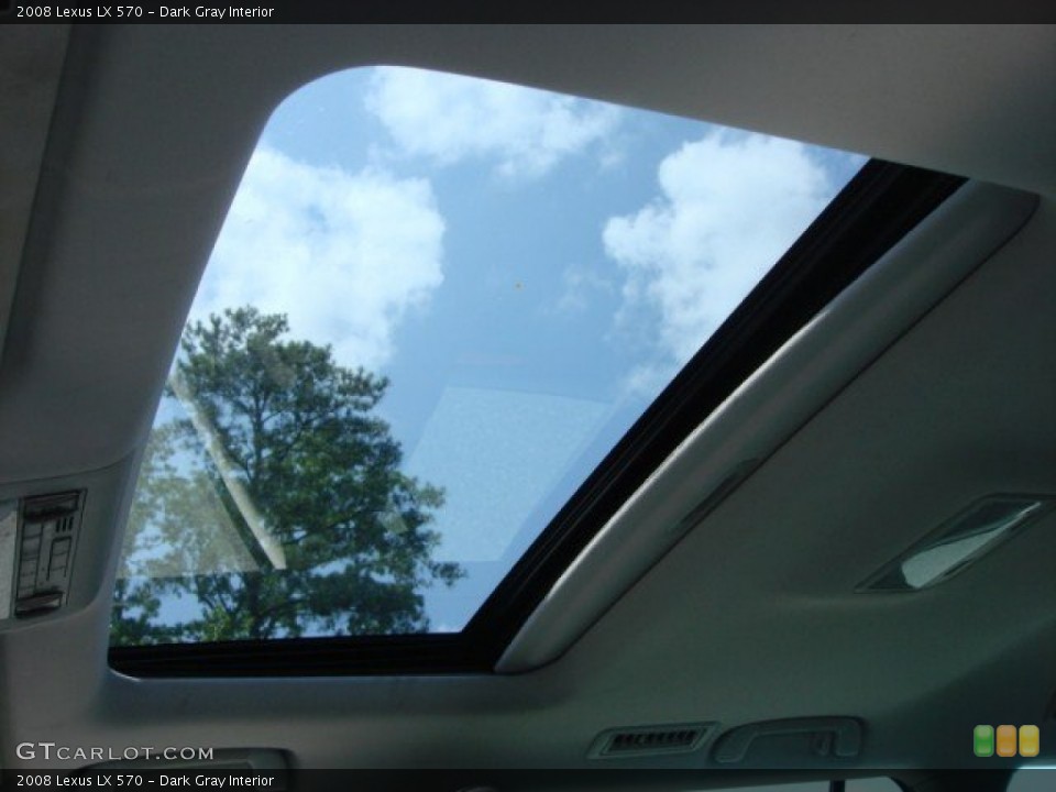 Dark Gray Interior Sunroof for the 2008 Lexus LX 570 #65794469