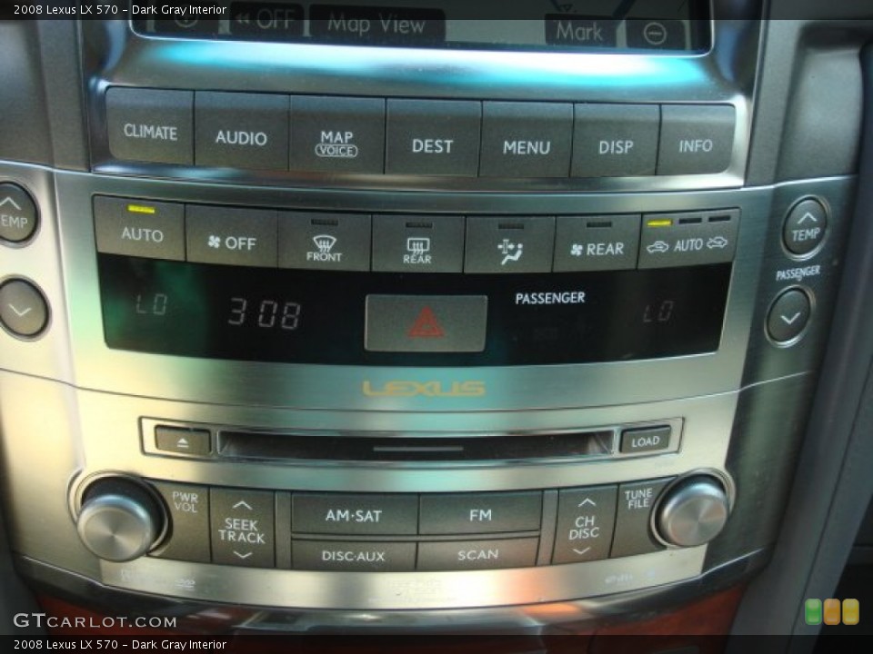 Dark Gray Interior Controls for the 2008 Lexus LX 570 #65794511