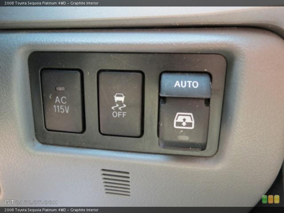 Graphite Interior Controls for the 2008 Toyota Sequoia Platinum 4WD #65796548