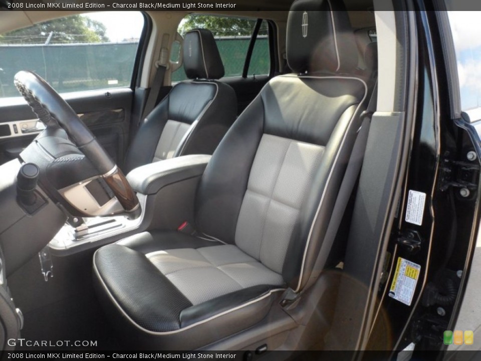 Charcoal Black/Medium Light Stone Interior Front Seat for the 2008 Lincoln MKX Limited Edition #65797019