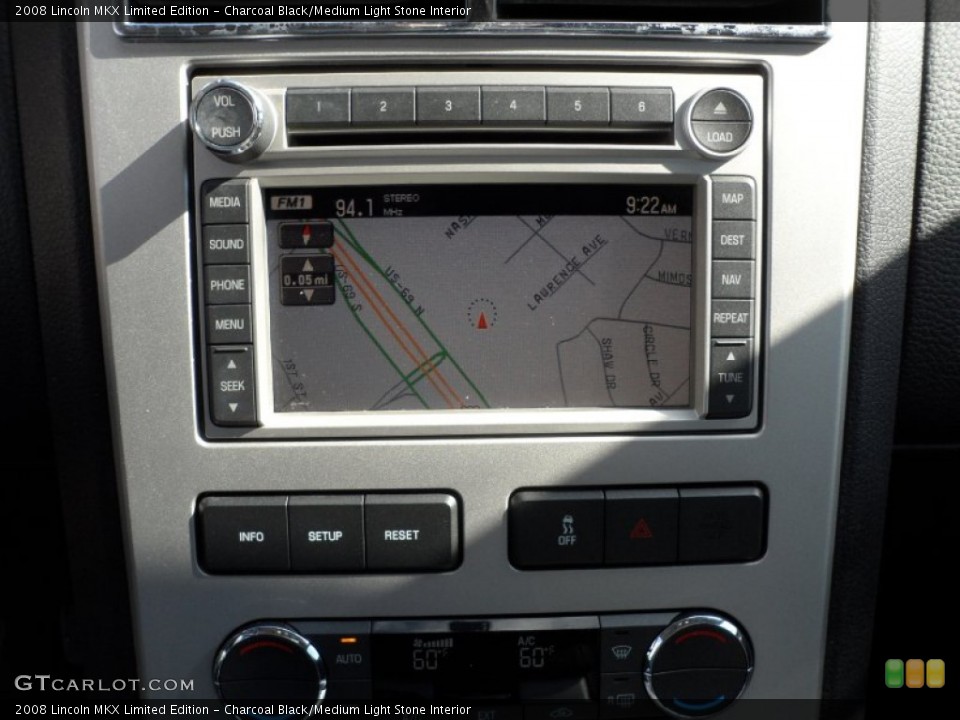 Charcoal Black/Medium Light Stone Interior Navigation for the 2008 Lincoln MKX Limited Edition #65797052