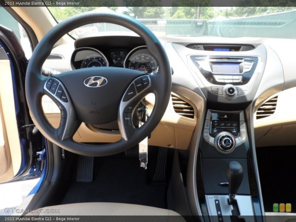 Beige Interior Dashboard for the 2013 Hyundai Elantra GLS #65799021