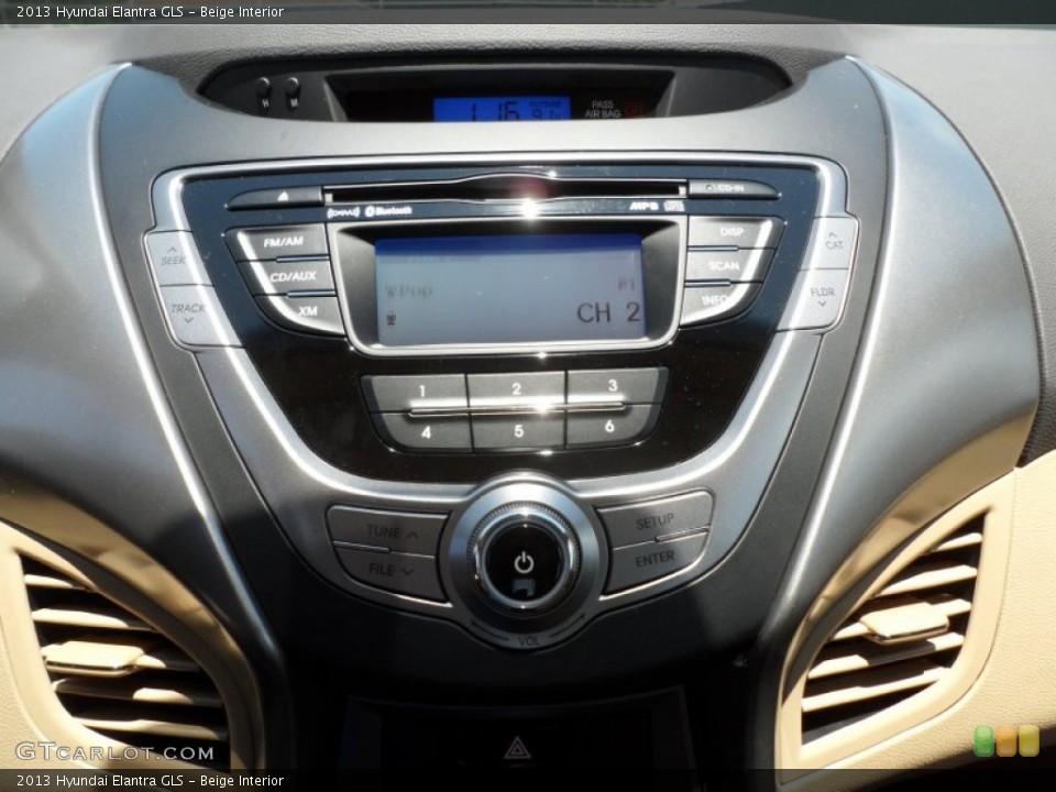 Beige Interior Controls for the 2013 Hyundai Elantra GLS #65799035
