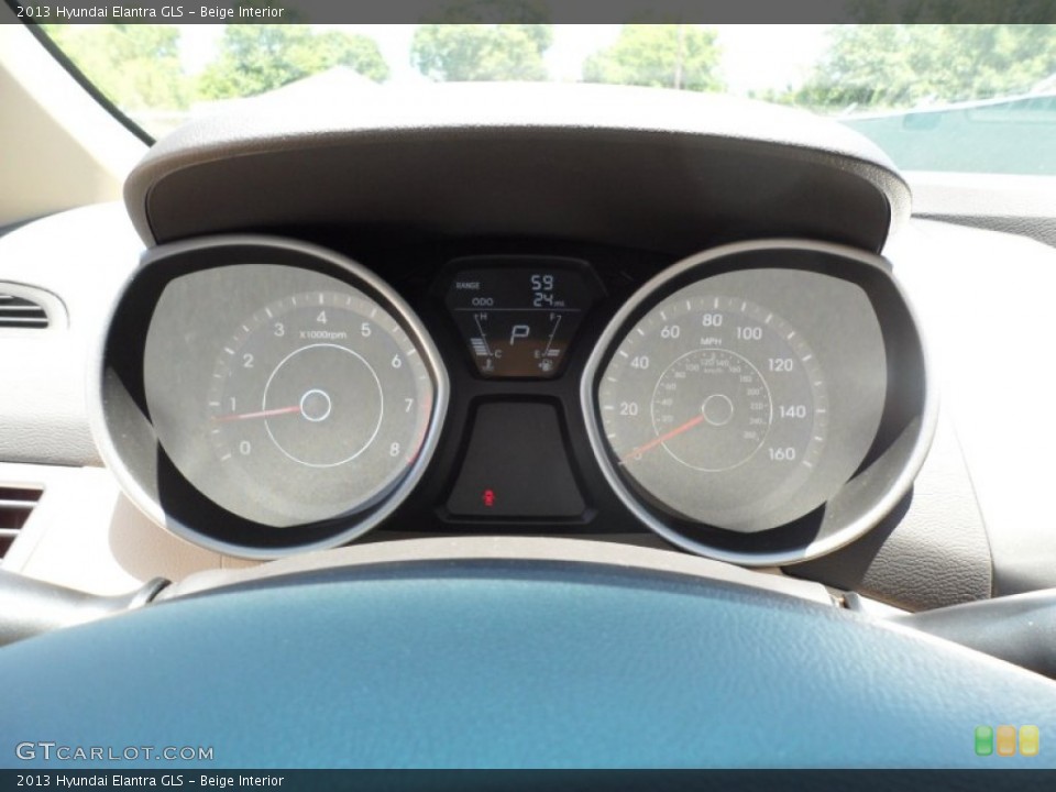 Beige Interior Gauges for the 2013 Hyundai Elantra GLS #65799050