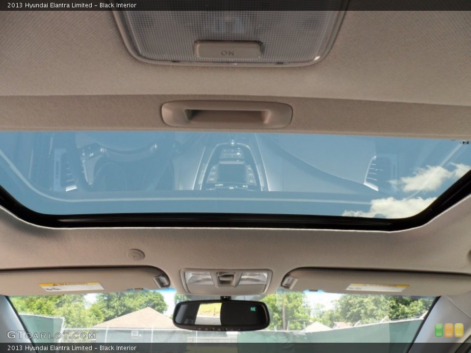 Black Interior Sunroof for the 2013 Hyundai Elantra Limited #65800489