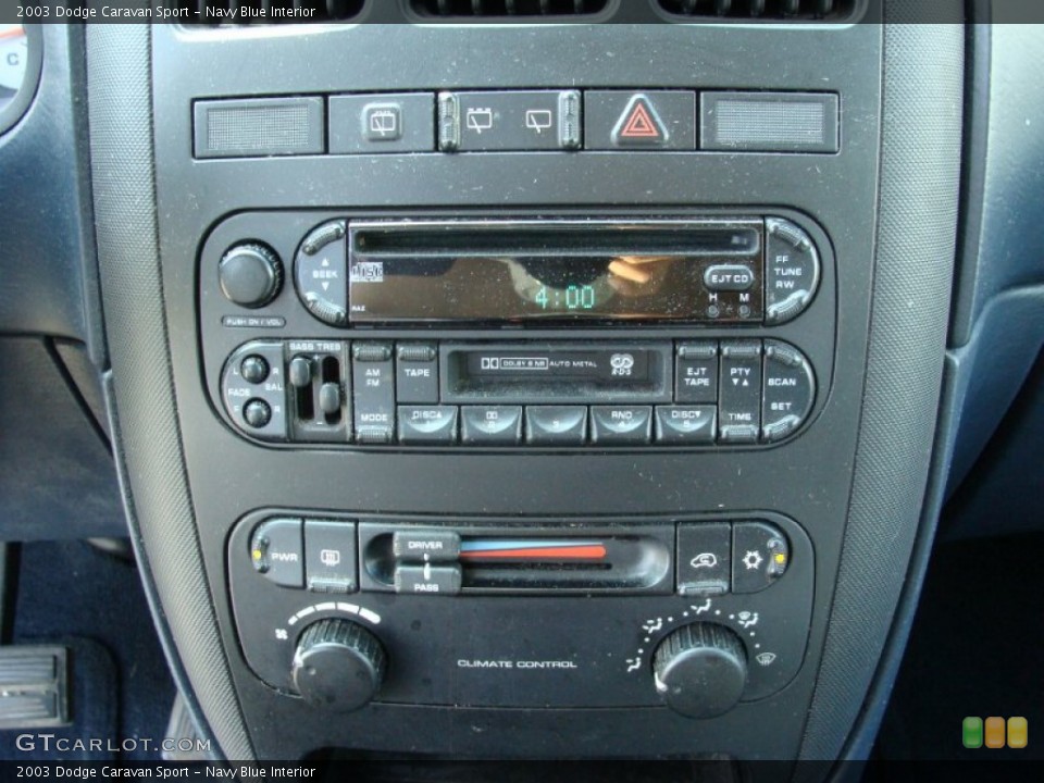Navy Blue Interior Controls for the 2003 Dodge Caravan Sport #65804572