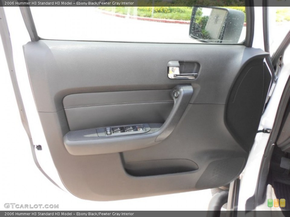 Ebony Black/Pewter Gray Interior Door Panel for the 2006 Hummer H3  #65804683