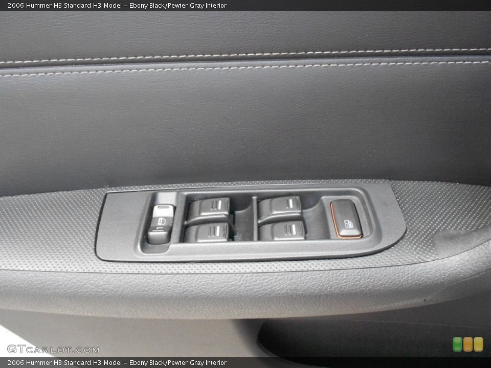 Ebony Black/Pewter Gray Interior Controls for the 2006 Hummer H3  #65804833