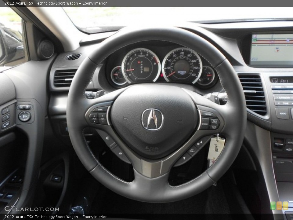 Ebony Interior Steering Wheel for the 2012 Acura TSX Technology Sport Wagon #65807893
