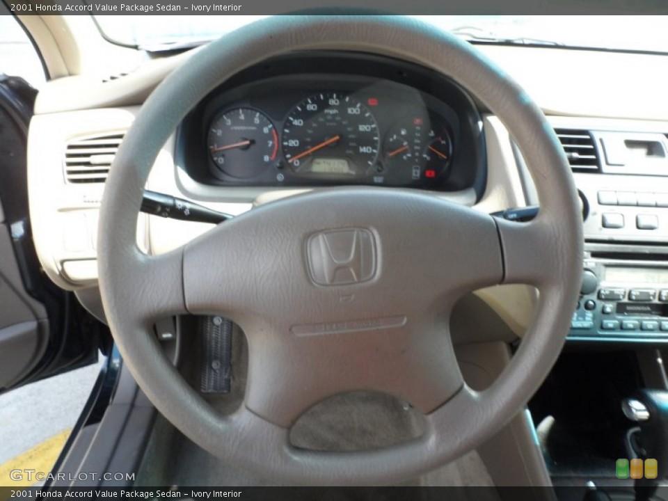 Ivory Interior Steering Wheel for the 2001 Honda Accord Value Package Sedan #65808256