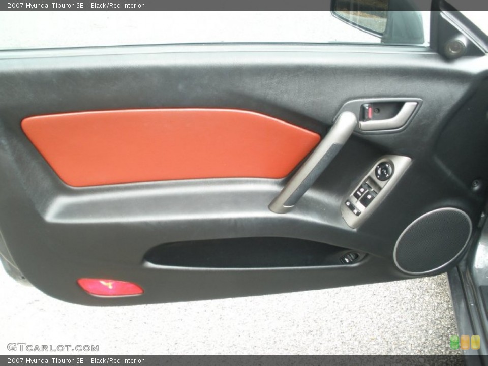 Black/Red Interior Door Panel for the 2007 Hyundai Tiburon SE #65816522