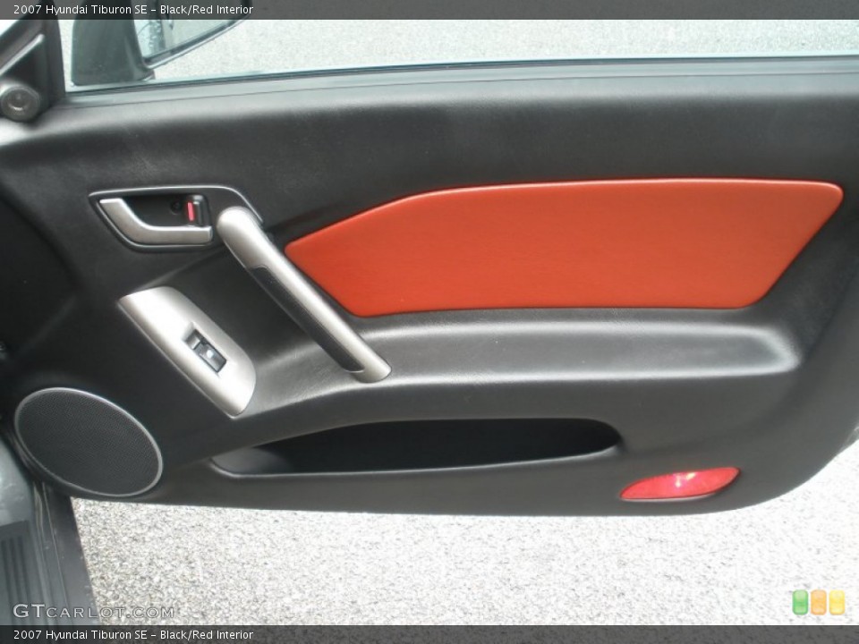 Black/Red Interior Door Panel for the 2007 Hyundai Tiburon SE #65816550